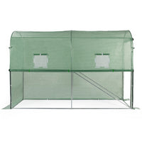 IDMarket - Serra per pomodori verde a cerniera con 2 finestre, zanzariera e porta con zip