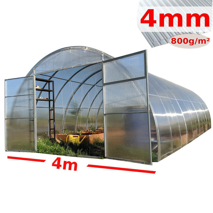 Serra ComPRO 4x8m con copertura policarbonato alveolare 4mm