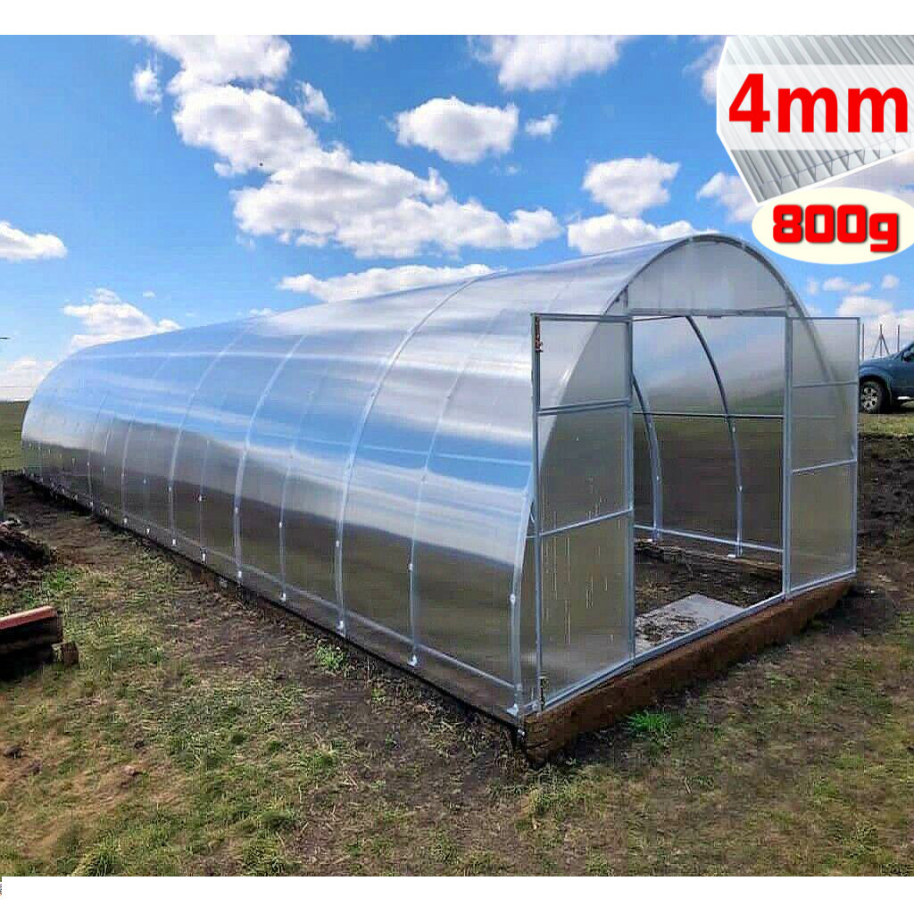 Serra ComPRO 4x12m con copertura policarbonato alveolare 4mm