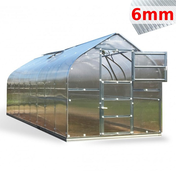 Serra Geo 2,5x4m con copertura policarbonato alveolare 6mm