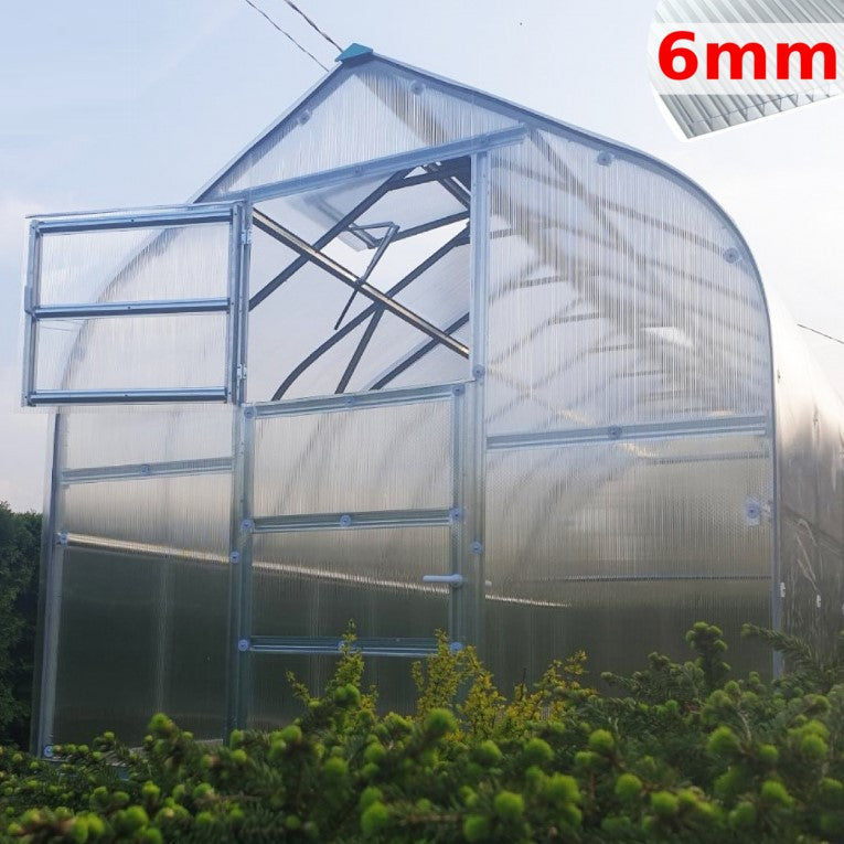 Serra Geo 2,5x8m con copertura policarbonato alveolare 6mm