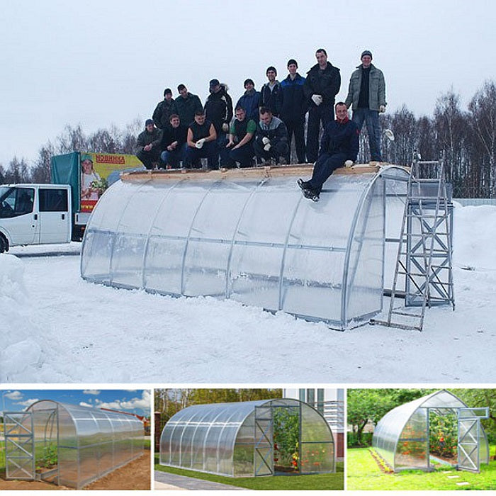 Serra Prime 3x10m con copertura policarbonato alveolare 6mm