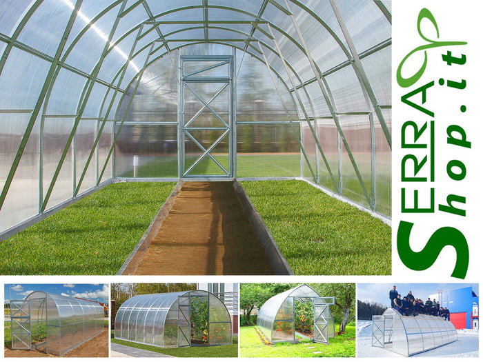 Serra Prime 3x10m con copertura policarbonato alveolare 4mm