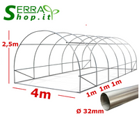 Serra Tunnel NetPlus 4x6m con rete antigrandine