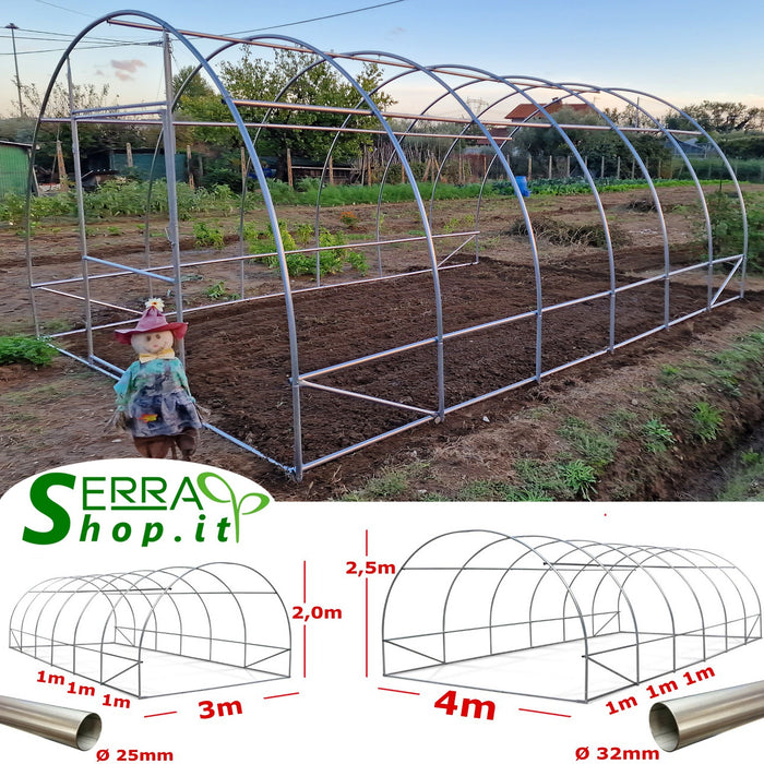 Serra Tunnel NetPlus 4x8m con rete antigrandine