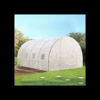 IDMarket - Serra tunnel di giardinario 12 m² bianco ZEBRA 4x3M