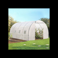 IDMarket - Serra tunnel di giardinario 12 m² bianco ZEBRA 4x3M