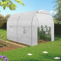 IDMarket - Serra tunnel di giardinario 6 m² bianco ZEBRA 2x3M