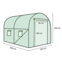 IDMarket - Serra tunnel di giardinario 6 m² verdi ZEBRA 2x3M