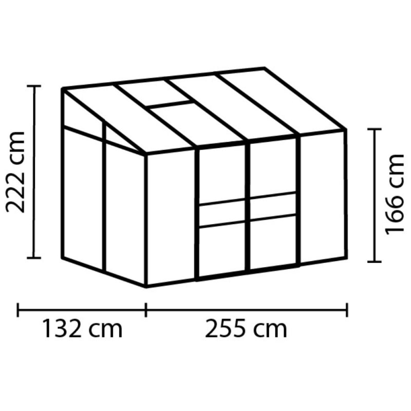 Serra Vitavia Ida 3300 Nero Policarbonato 4mm 132x257 H 222 cm