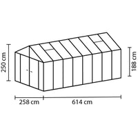 Serra Vitavia Zeus 15700 vetro e Policarbonato 10 mm 258x614x250 cm