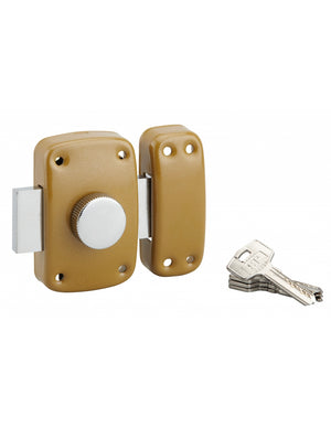 Serratura 9059 con pomolo, cilindro Ø23 x 45 mm, 4 chiavi reversibili - SERRUPRIX