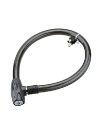 Antifurto a chiave Scorp, cavo d'acciaio blindato in guaina, bici, 25mm x 0.85m, 2 chiavi, nero - THIRARD