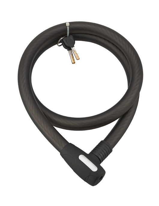 Antifurto a chiave Stunt, cavo d'acciaio, bici, 25mmx1.5m, 2 chiavi, nero - THIRARD