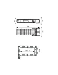 Antifurto snodato a chiave Zebra, per bicicletta, 3 chiavi, nero - THIRARD