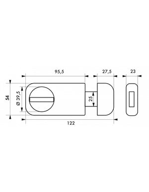 Serratura a cilindro da applicare per porta d'ingresso, grigio, 3 chiavi reversibili - Serrurerie de Picardie