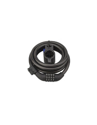 Antifurto a combinazione Twisty, 4 cifre, cavo d'acciaio, bicicletta, 10mmx1,8m, nero - THIRARD