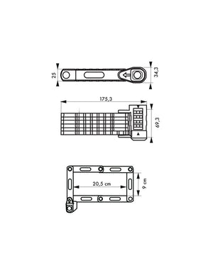 Antifurto snodato a combinazione Zebra, per biciclette, 4 cifre, nero - THIRARD