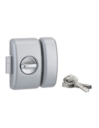 Serratura a pomello per porta d'ingresso, cilindro Ø23x45mm, argento, 4 chiavi reversibili - Serrurerie de Picardie