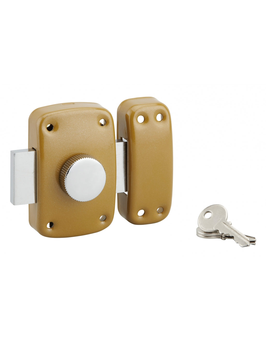 Serratura da applicare a pomolo 9014, cilindro Ø23 x 40 mm, 3 chiavi - SERRUPRIX