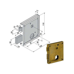 Serratura App.Ferro 055.55.00.0 Welka