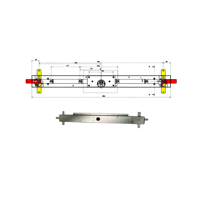 Serratura Bascule Spranga Cil. Llc113.8/6 Potent
