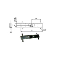 Serratura Bascule Spranga Cilindro 156B/C Moia