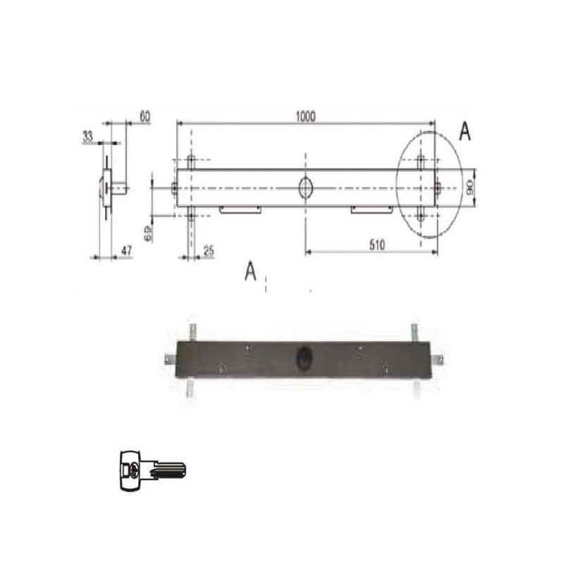 Serratura Bascule Spranga Pompa 6002 Kassel