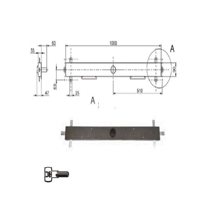 Serratura Bascule Spranga Pompa 6002 Kassel