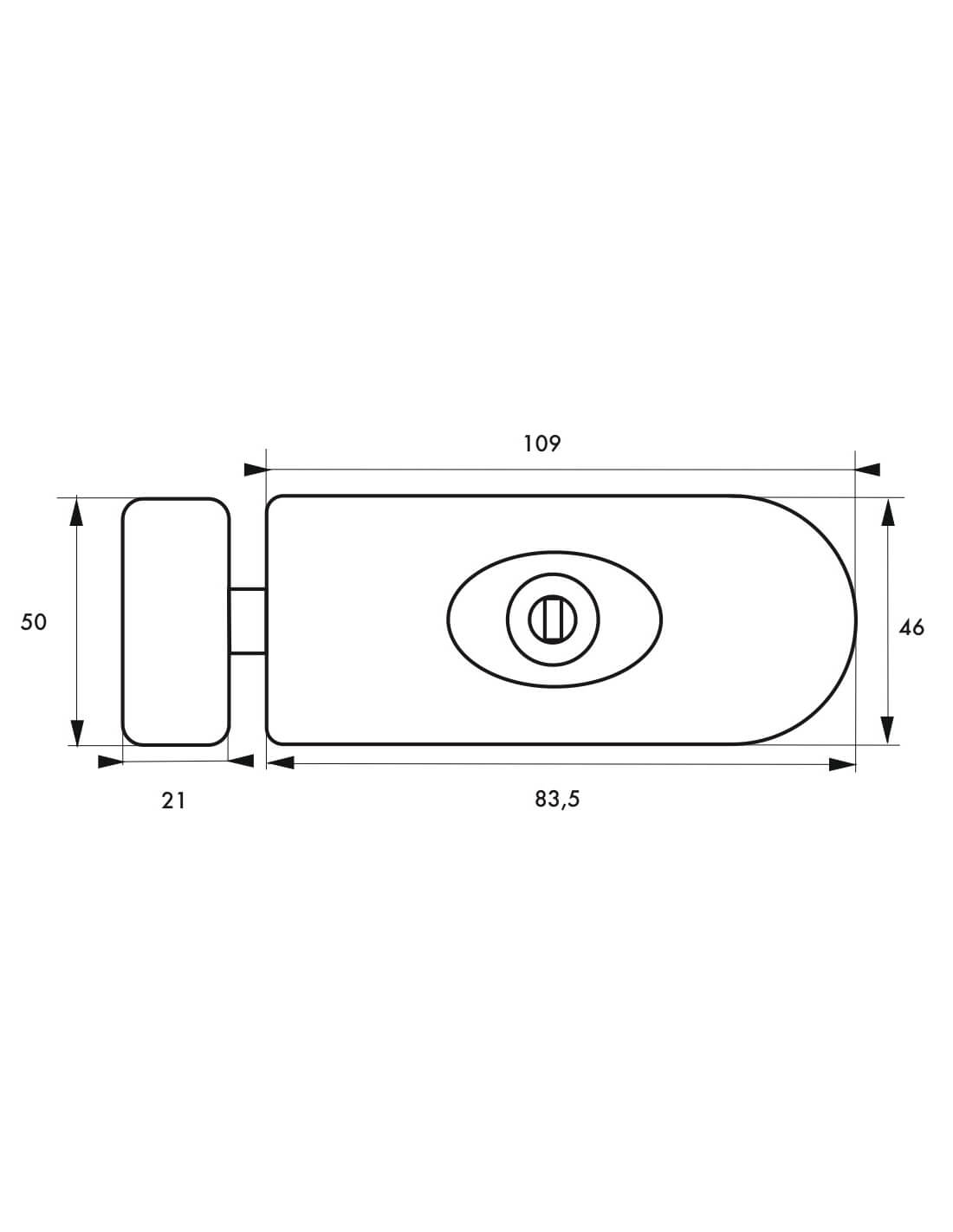 Serratura corazzata 2 chiavi per finestre , bianca - THIRARD