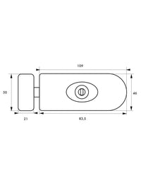 Serratura corazzata 2 chiavi per finestre , bianca - THIRARD