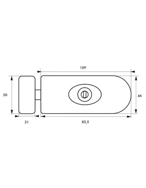 Serratura corazzata 2 chiavi per finestre , bianca - THIRARD