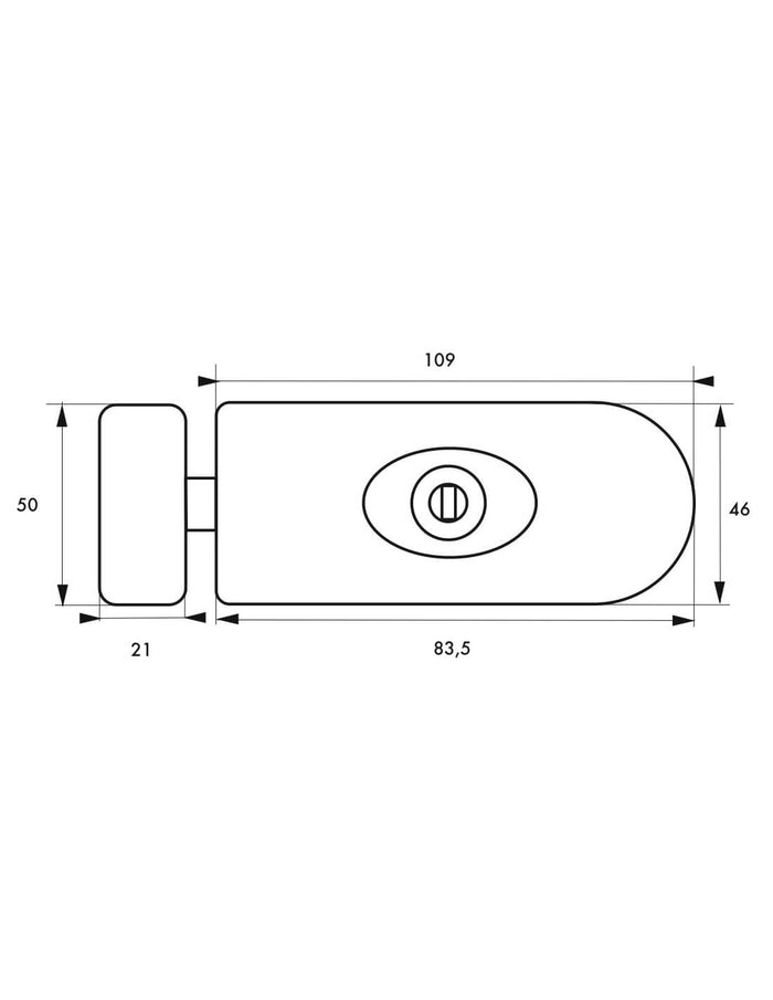 Serratura corazzata 2 chiavi per finestre , bianca - THIRARD