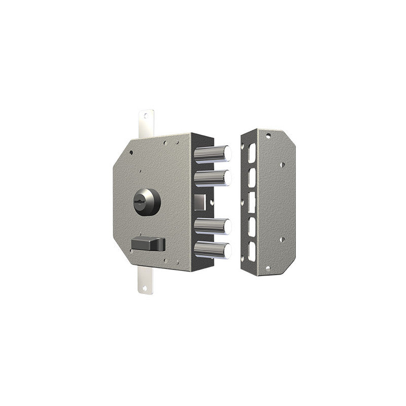 Serratura da applicare CR 3250C-52N – Cilindro 60 mm – 3 punti di chiusura – Sinistra – Struttura robusta