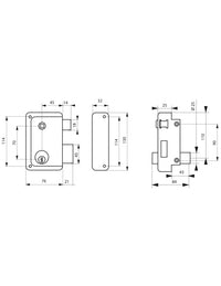 Serratura esterna da applicare per porte in legno, nero, maniglia a sinistra - THIRARD