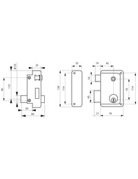 Serratura esterna da applicare per porte in legno, nero, maniglia a destra- THIRARD