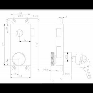 SERRATURA DA APPOGGIARE DESTRA