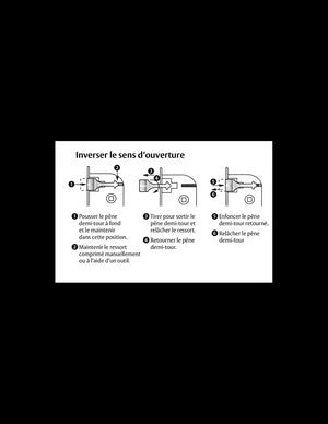 Serratura da incasso per bagno e WC, asse da 70 mm, estremità arrotondate, ottone lucido - THIRARD