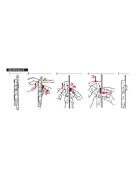 Serratura da incasso per bagno e WC, sinistra, catenaccio da 55 mm, estremità arrotondate, acciaio verniciato - THIRARD