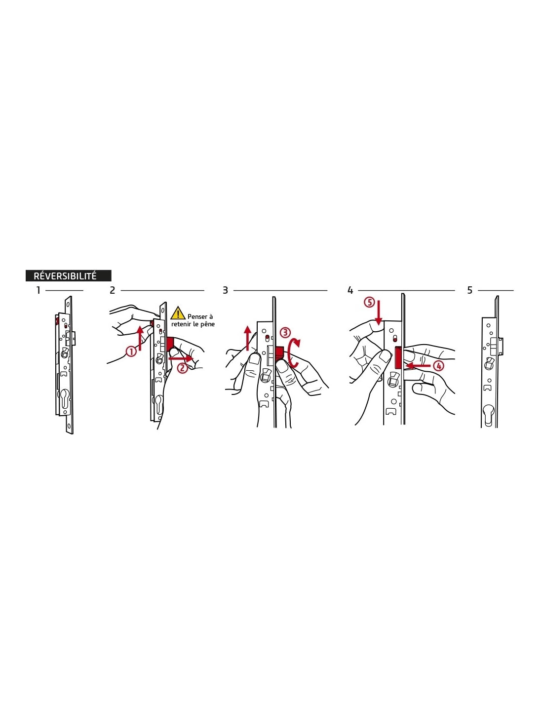 Serratura da incasso per porte interne, asse 60mm, piastra tonda, nichelato - THIRARD