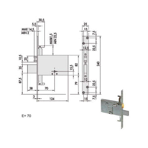Serratura Doppia Mappa Inf.All 57325-73-0 Cisa