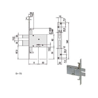 Serratura Doppia Mappa Inf.All 57336-70-0 Cisa