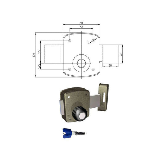 Serratura Ferroglietto 1 Mandata 1500 Cr