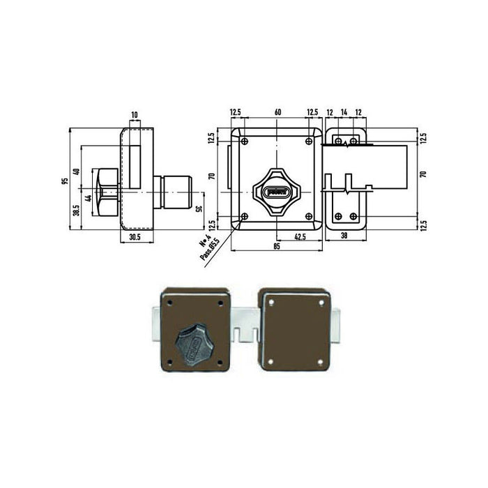 Serratura Ferroglietto 6 Mandate 270 Potent
