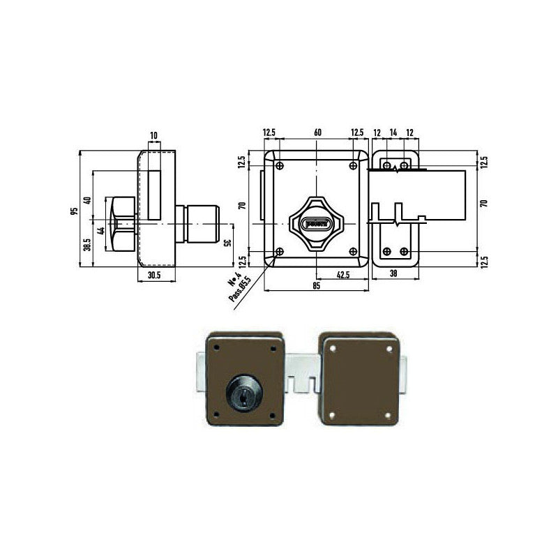 Serratura Ferroglietto 6 Mandate 275 Potent
