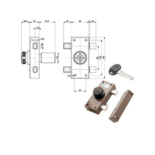 Serratura Ferroglietto Laterale 34332 Mottura
