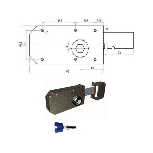 Serratura Ferroglietto Pompa 2 Mandate Sx 3700 Cr