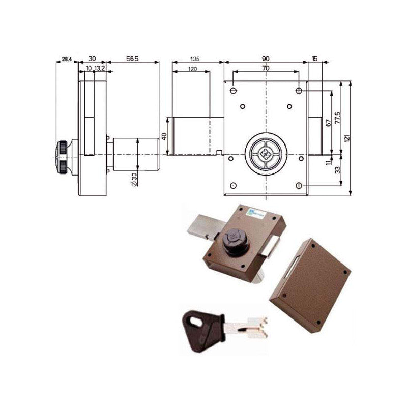Serratura Ferroglietto Pompa 3 M 34353 Mottura