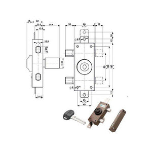 Serratura Ferroglietto Triplice 34 34328 Mottura