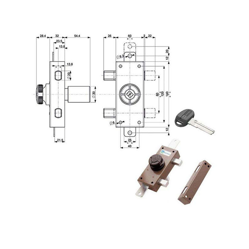 Serratura Ferroglietto Triplice 34 34329 Mottura